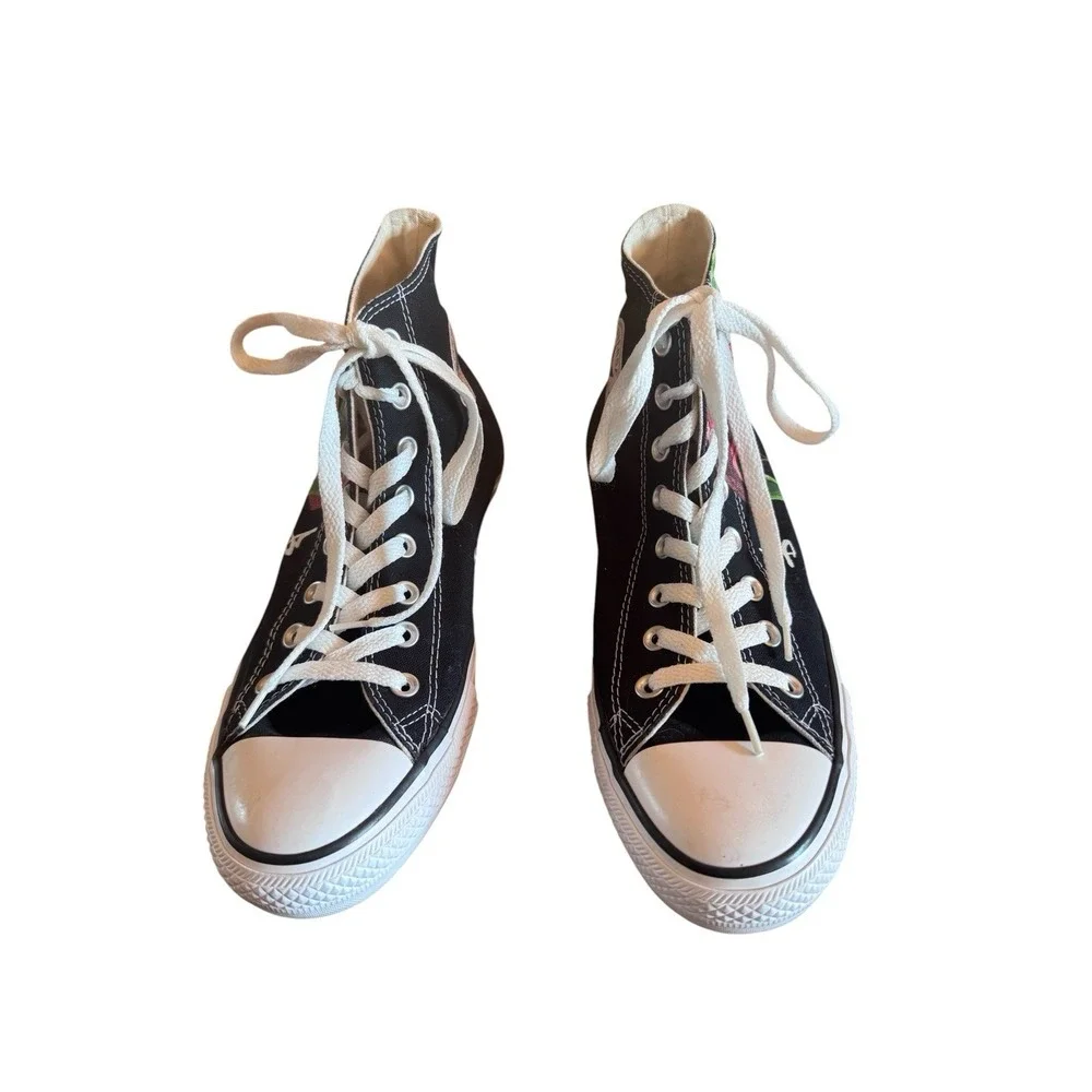 Custom Black White Converse Teenage Mutant Ninja Turtles Sz Men's 9/Women's Sz11 - Picture 5 of 10